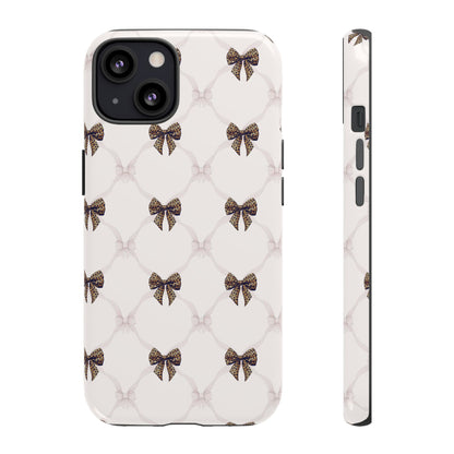Chic Bow Pattern Phone Case | Elegant Clear Protective Case | Stylish iPhone & Samsung Cover - JGUS