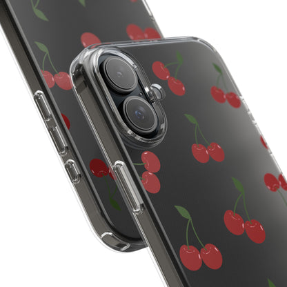 Random Cherry Pattern Clear Phone Case