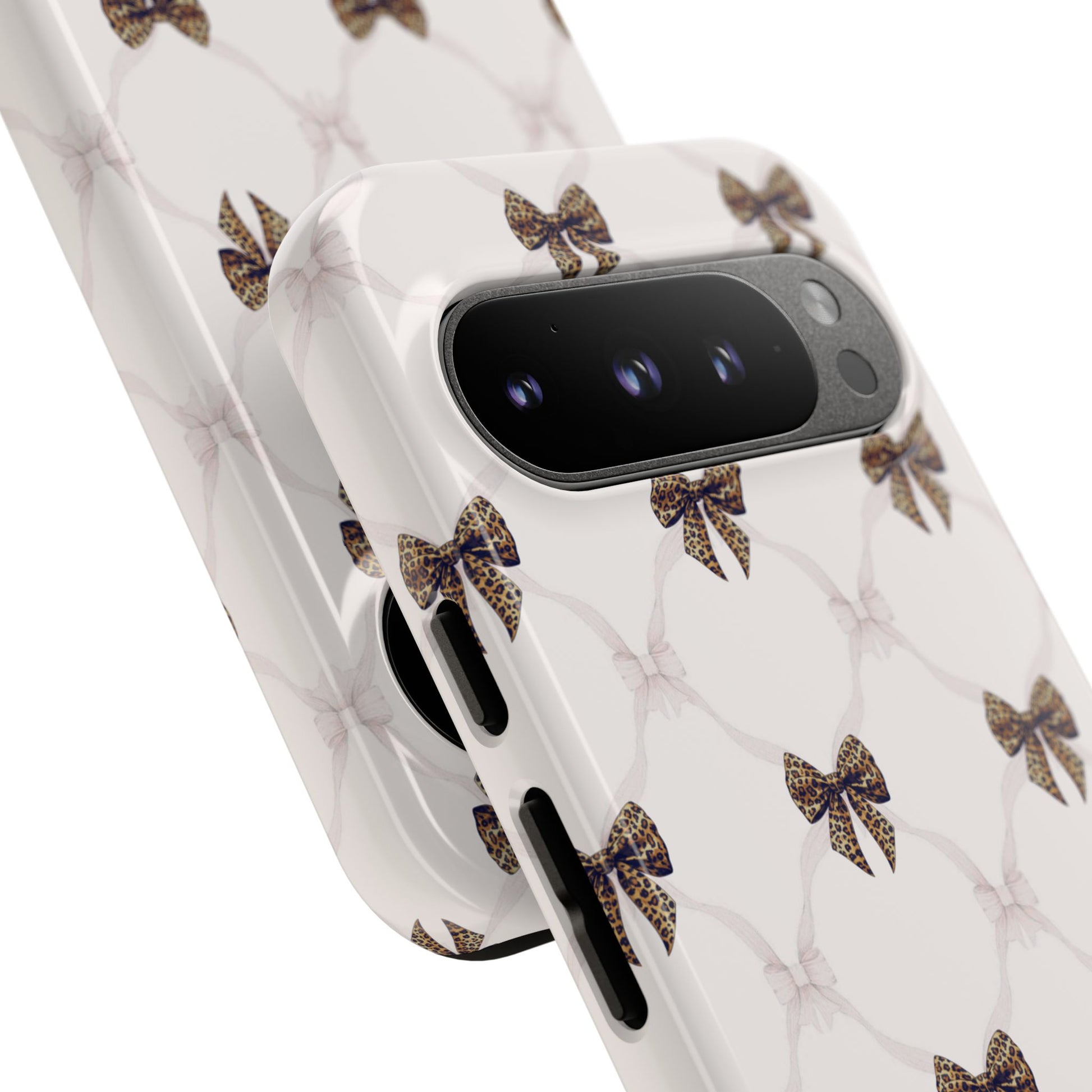 Chic Bow Pattern Phone Case | Elegant Clear Protective Case | Stylish iPhone & Samsung Cover - JGUS