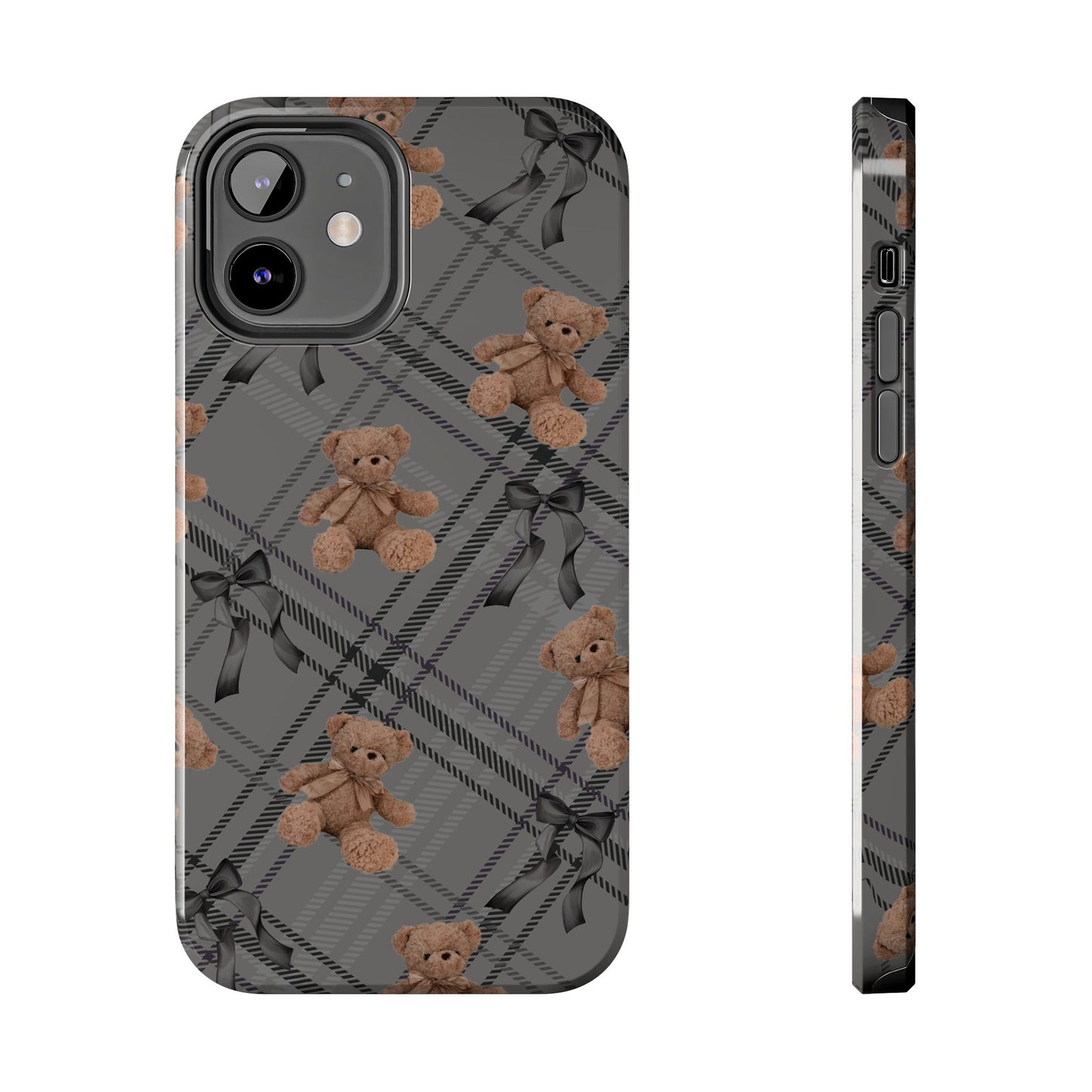 Cute Bows & Bears Phone Case – Customizable, Dual-Layer Protection for iPhone & Samsung