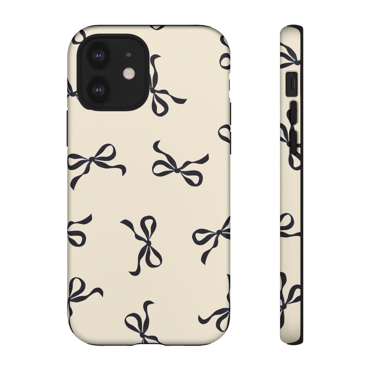 Beige and Black Bow Phone Case - JGUS