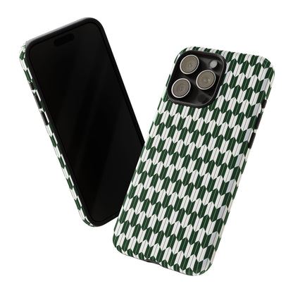 Green Harmony Geometric Phone Case – Durable, Slim, and MagSafe Compatible - JGUS