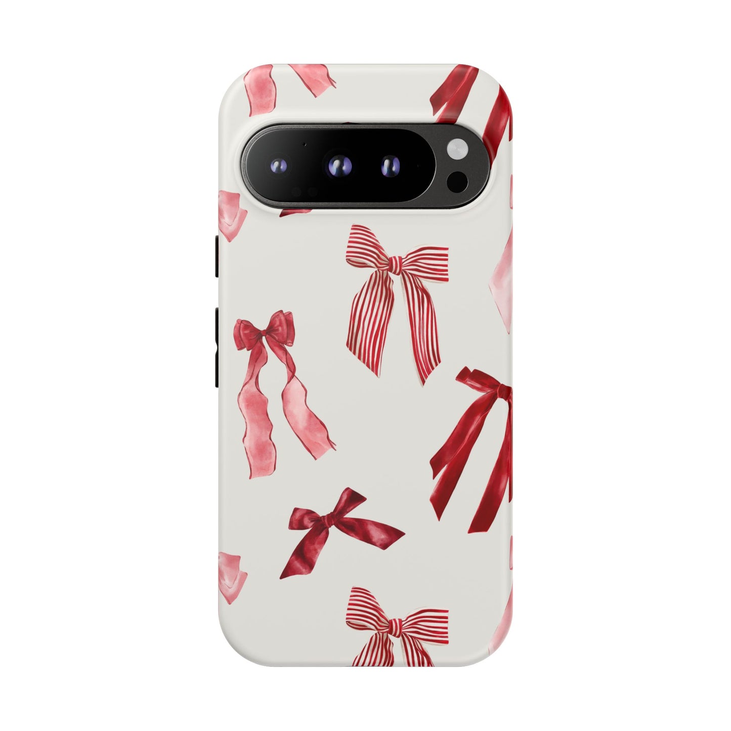 Burgundy Chic Bow Design Phone Case - JGUS