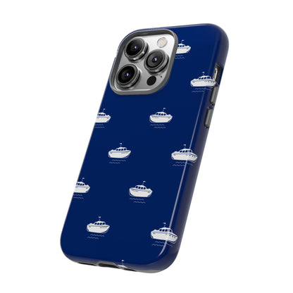 Blue Boat Phone Case – Calm Ocean Pattern for iPhone & Samsung, Durable & Stylish Protection - JGUS