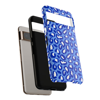 Leopard Vibes - Blue Edition Phone Case for iPhone & Samsung - Stylish & Durable Animal Print Case - JGUS