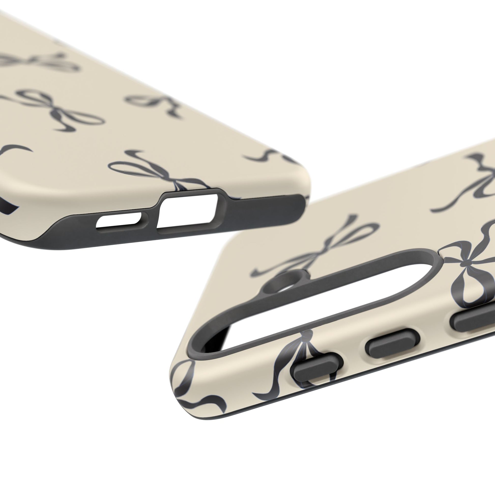 Beige and Black Bow Phone Case - JGUS