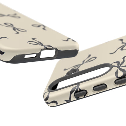 Beige and Black Bow Phone Case - JGUS
