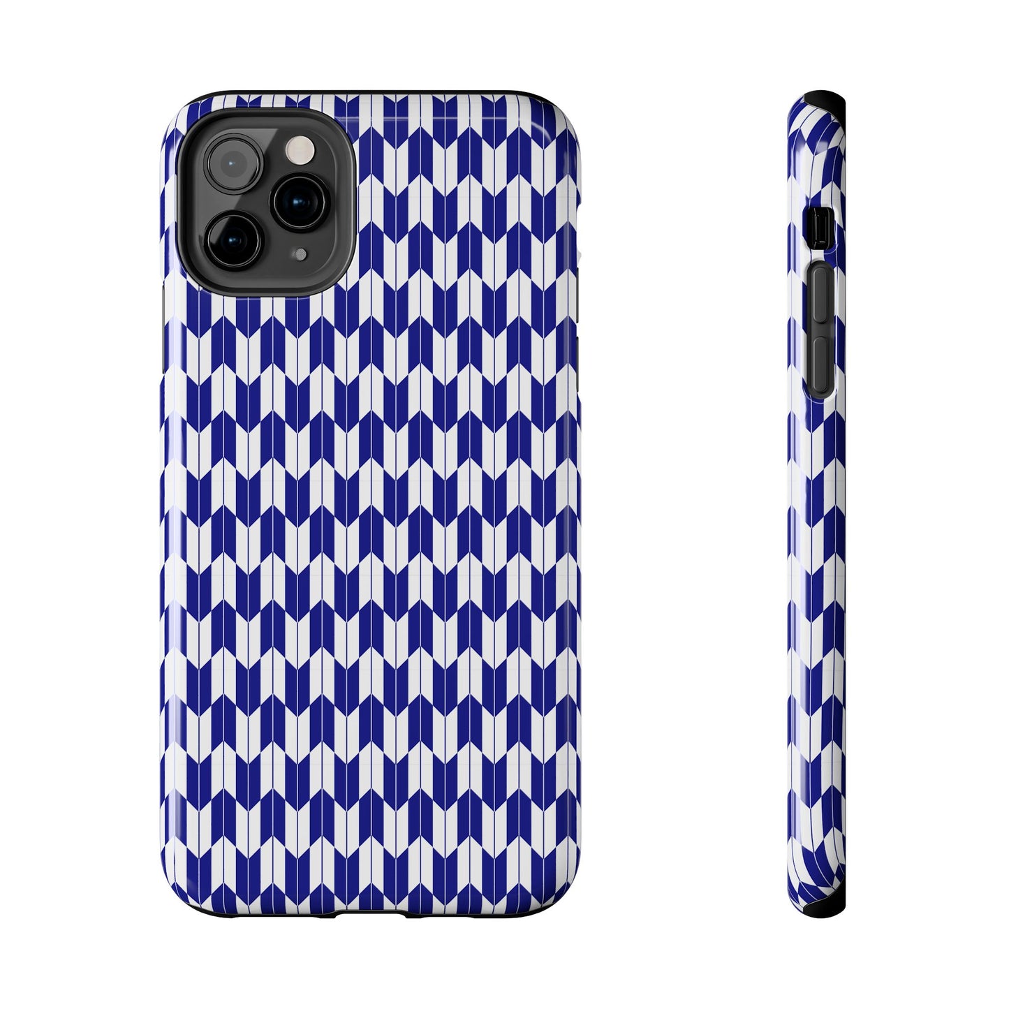 Blue Harmony Geometric Phone Case – Durable, Slim, and MagSafe Compatible