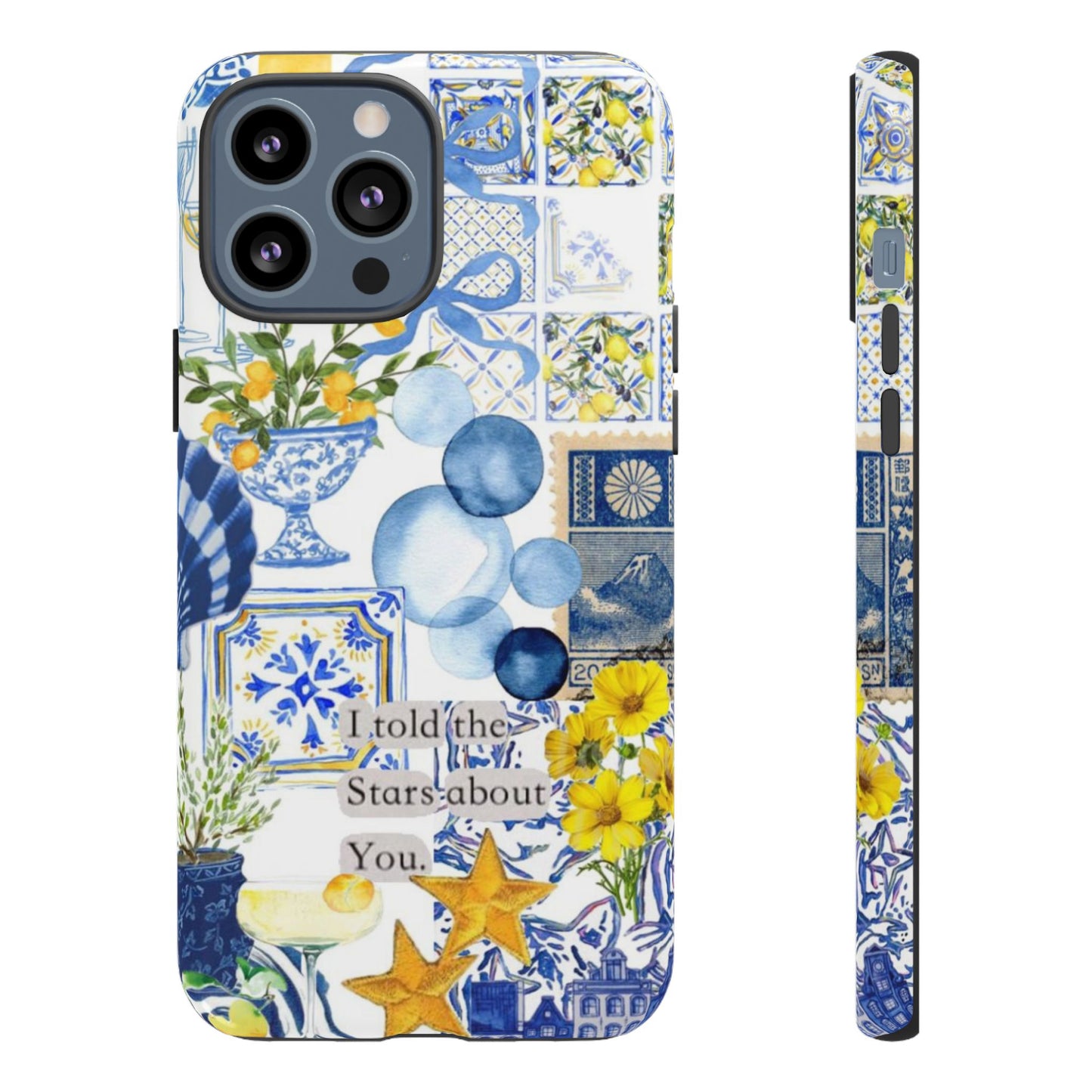 Lemon summertime collage Phone Case