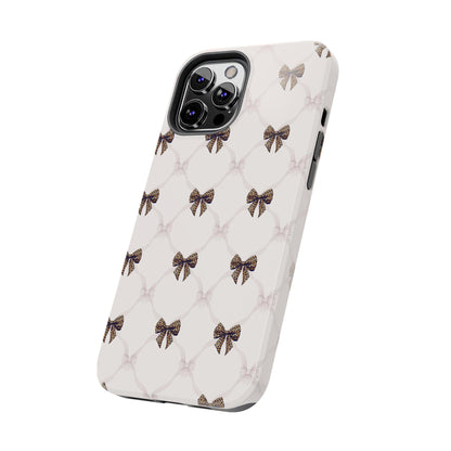 Chic Bow Pattern Phone Case | Elegant Clear Protective Case | Stylish iPhone & Samsung Cover