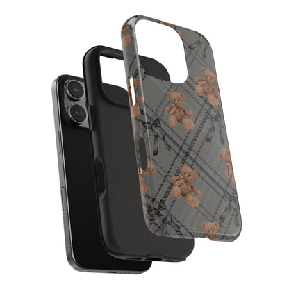 Cute Bows & Bears Phone Case – Customizable, Dual-Layer Protection for iPhone & Samsung