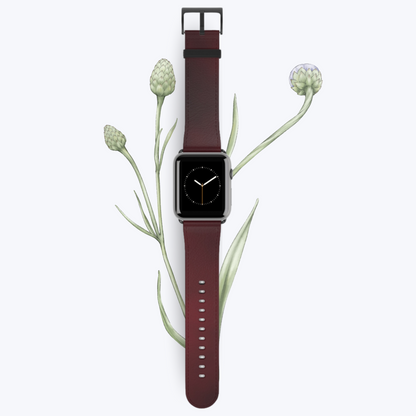 Vintage Burgundy Cherry Apple Watch Band – Sustainable, Stylish, and Comfortable