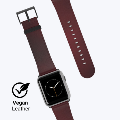 Vintage Burgundy Cherry Apple Watch Band – Sustainable, Stylish, and Comfortable