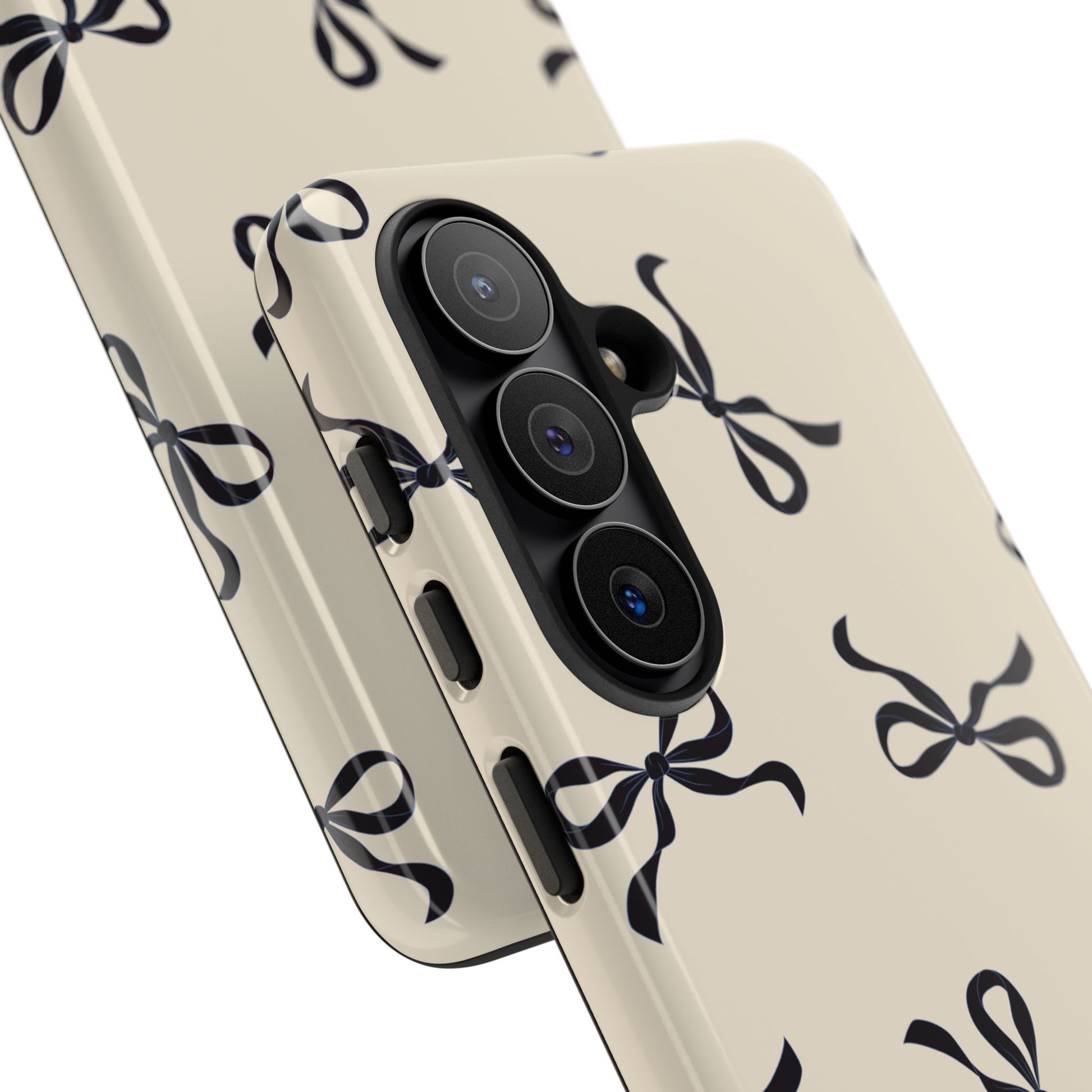 Beige and Black Bow Phone Case - JGUS