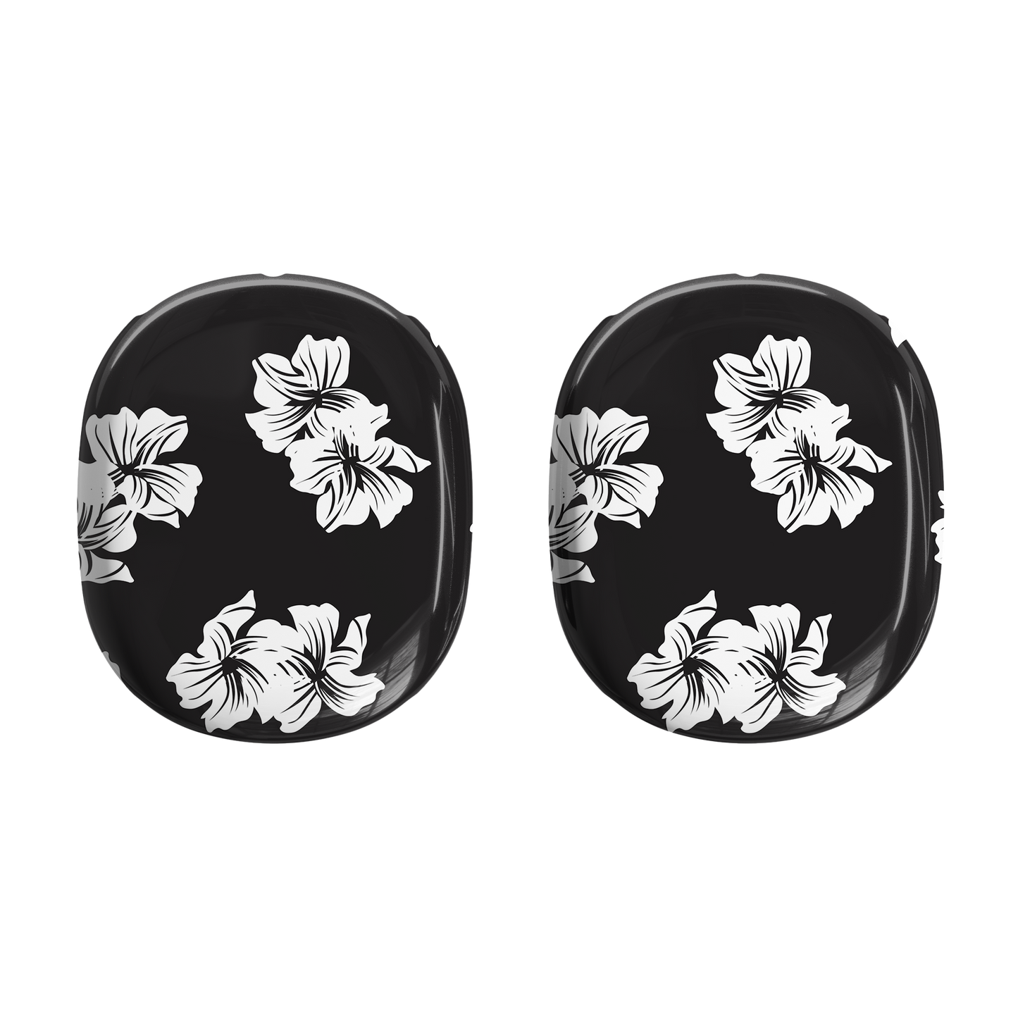 Black & White Floral AirPods Max Case | Stylish & Protective Design