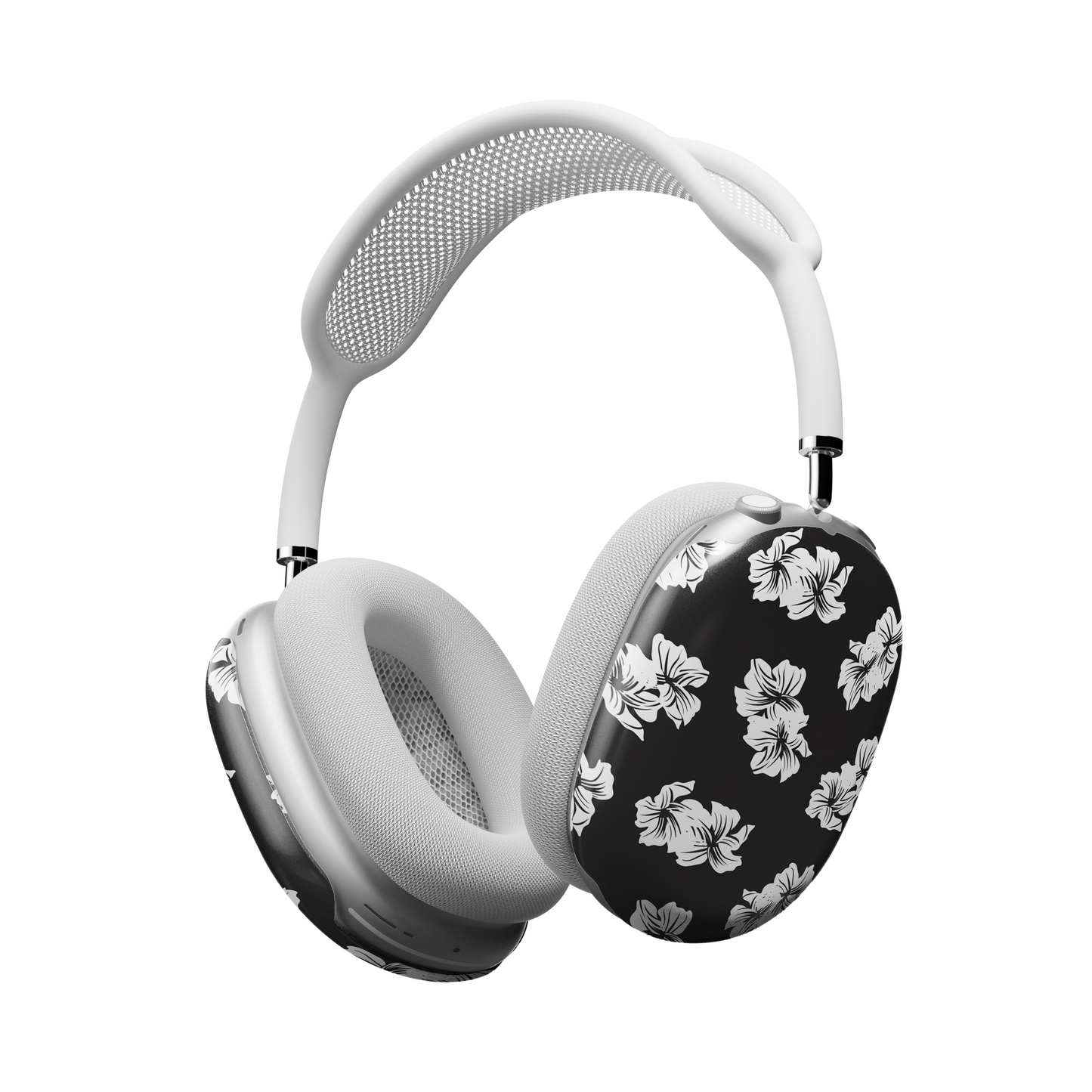 Black & White Floral AirPods Max Case | Stylish & Protective Design