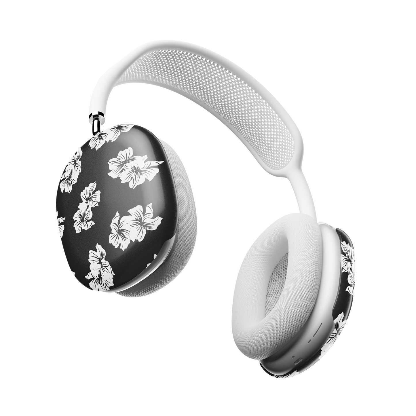 Black & White Floral AirPods Max Case | Stylish & Protective Design