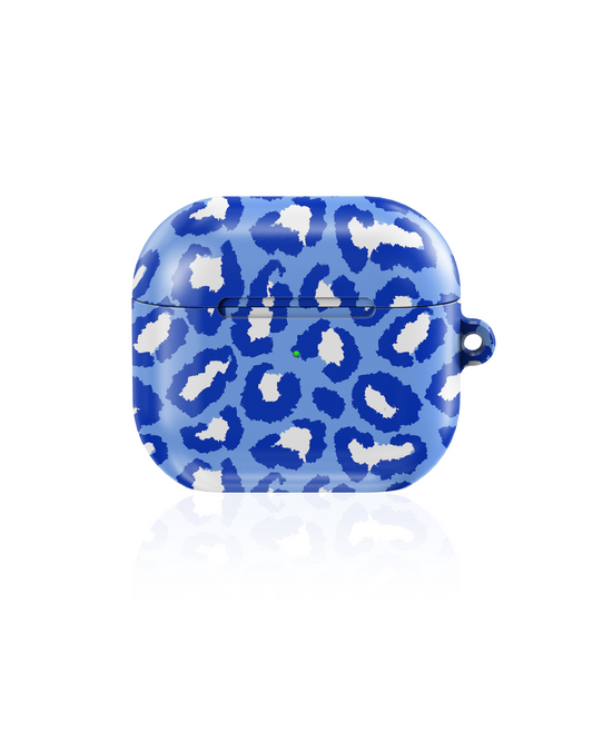 Leopard Vibes - Blue Edition Shockproof & Scratch-Resistant AirPods Case – Wireless Charging Compatible