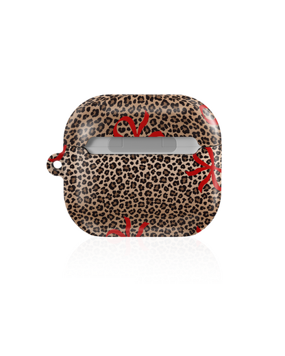 Bold Bow Leopard Shockproof & Scratch-Resistant AirPods Case – Wireless Charging Compatible