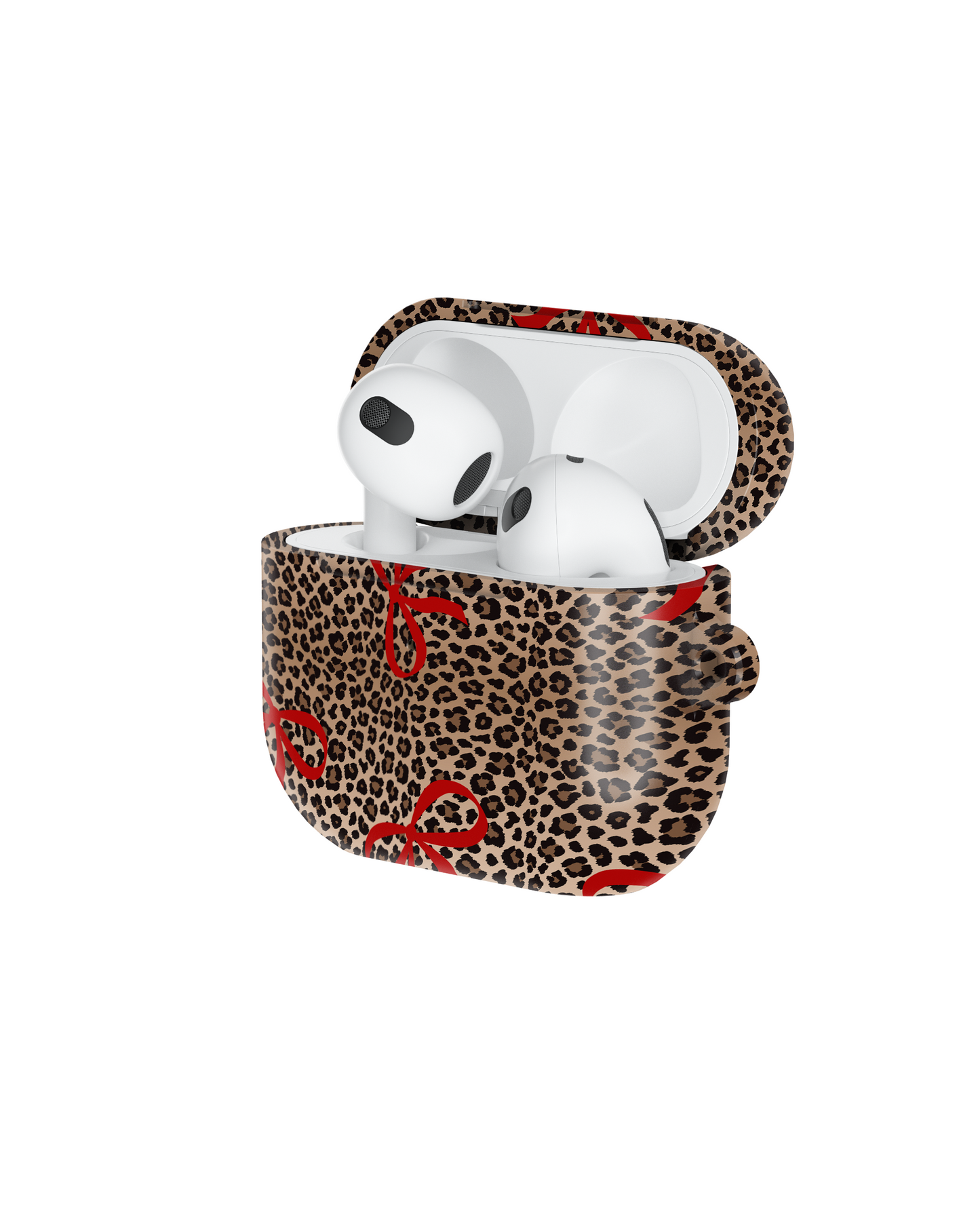 Bold Bow Leopard Shockproof & Scratch-Resistant AirPods Case – Wireless Charging Compatible