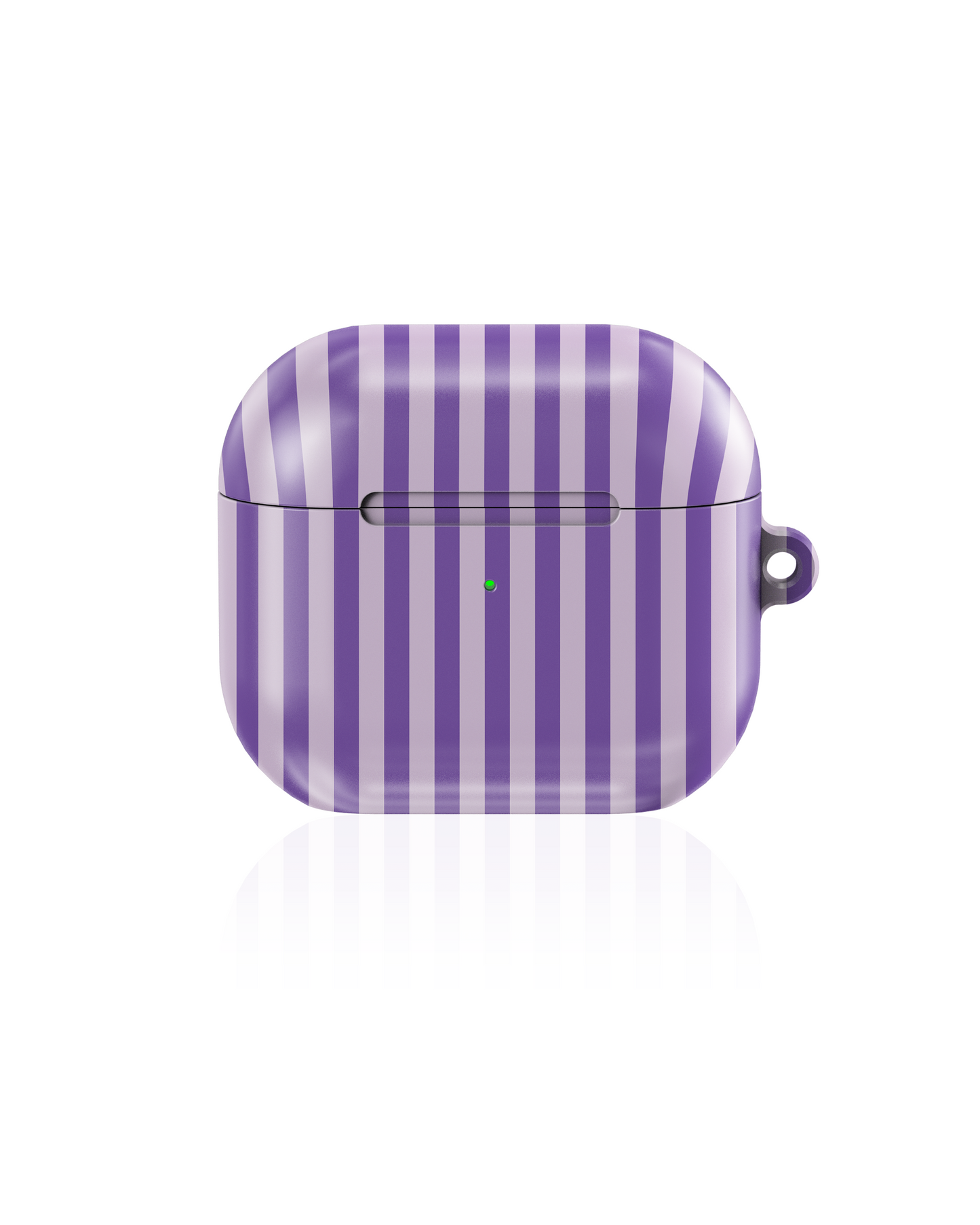 Lavender Stripes Shockproof & Scratch-Resistant AirPods Case – Wireless Charging Compatible