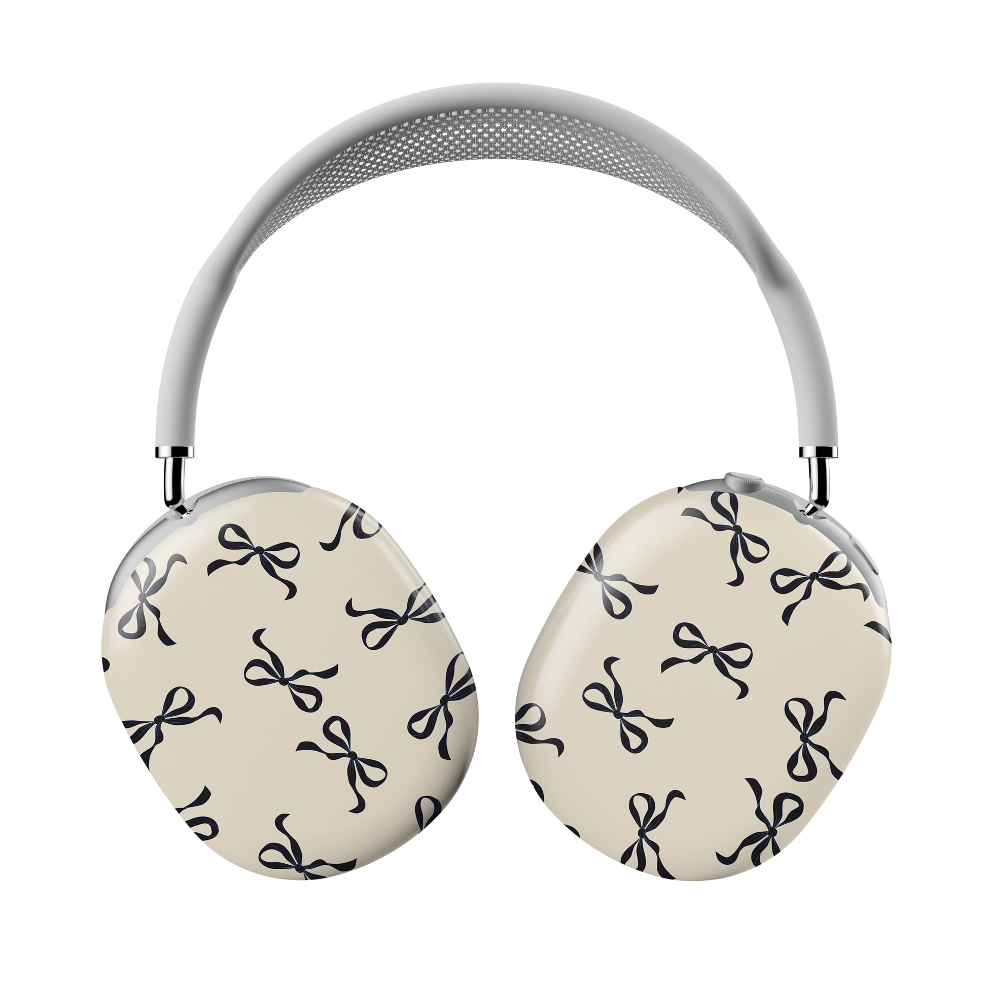 Coquette Bow AirPods Max Case – Cream & Navy Feminine Aesthetic - JGUS