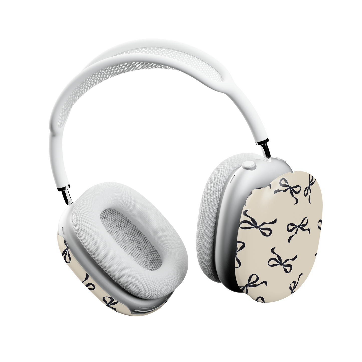 Coquette Bow AirPods Max Case – Cream & Navy Feminine Aesthetic - JGUS