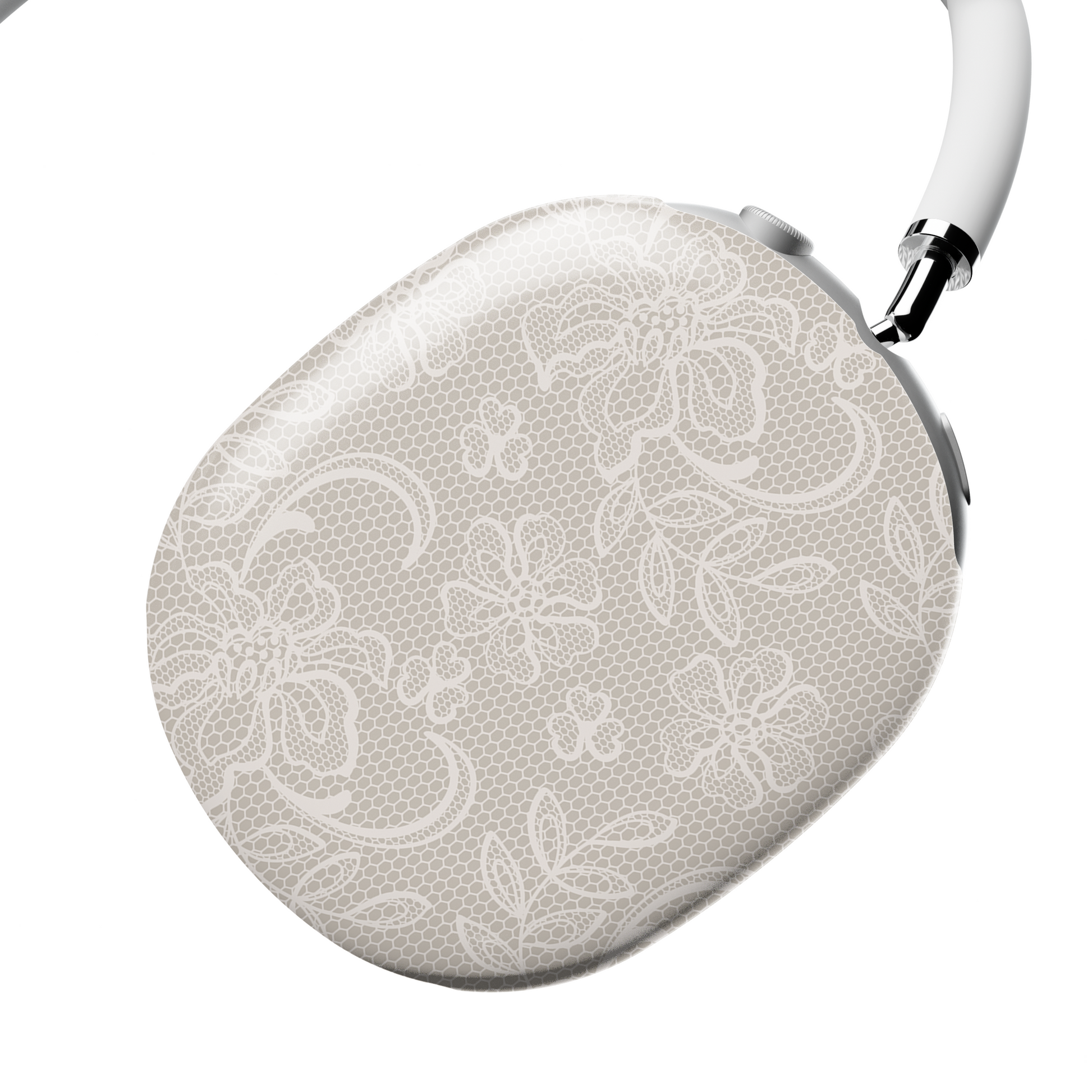 Lace AirPods Max Case – Cream Floral Bridal Elegant Aesthetic - JGUS