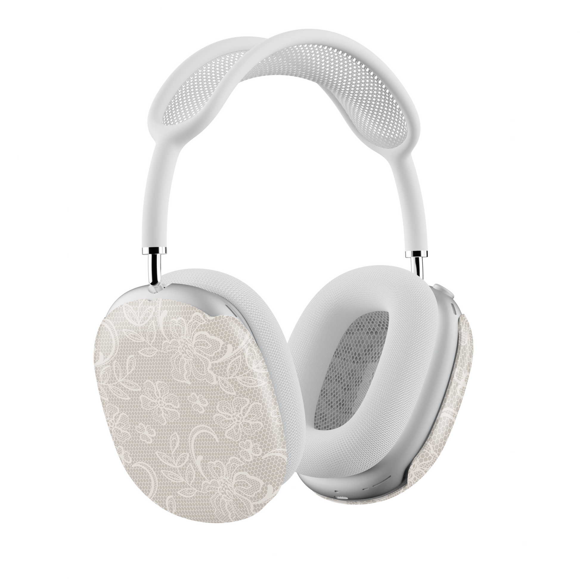 Lace AirPods Max Case – Cream Floral Bridal Elegant Aesthetic - JGUS