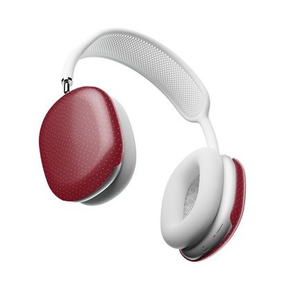 Burgundy Polka Dot AirPods Max Case – Wine Red Minimal Elegant Aesthetic - JGUS