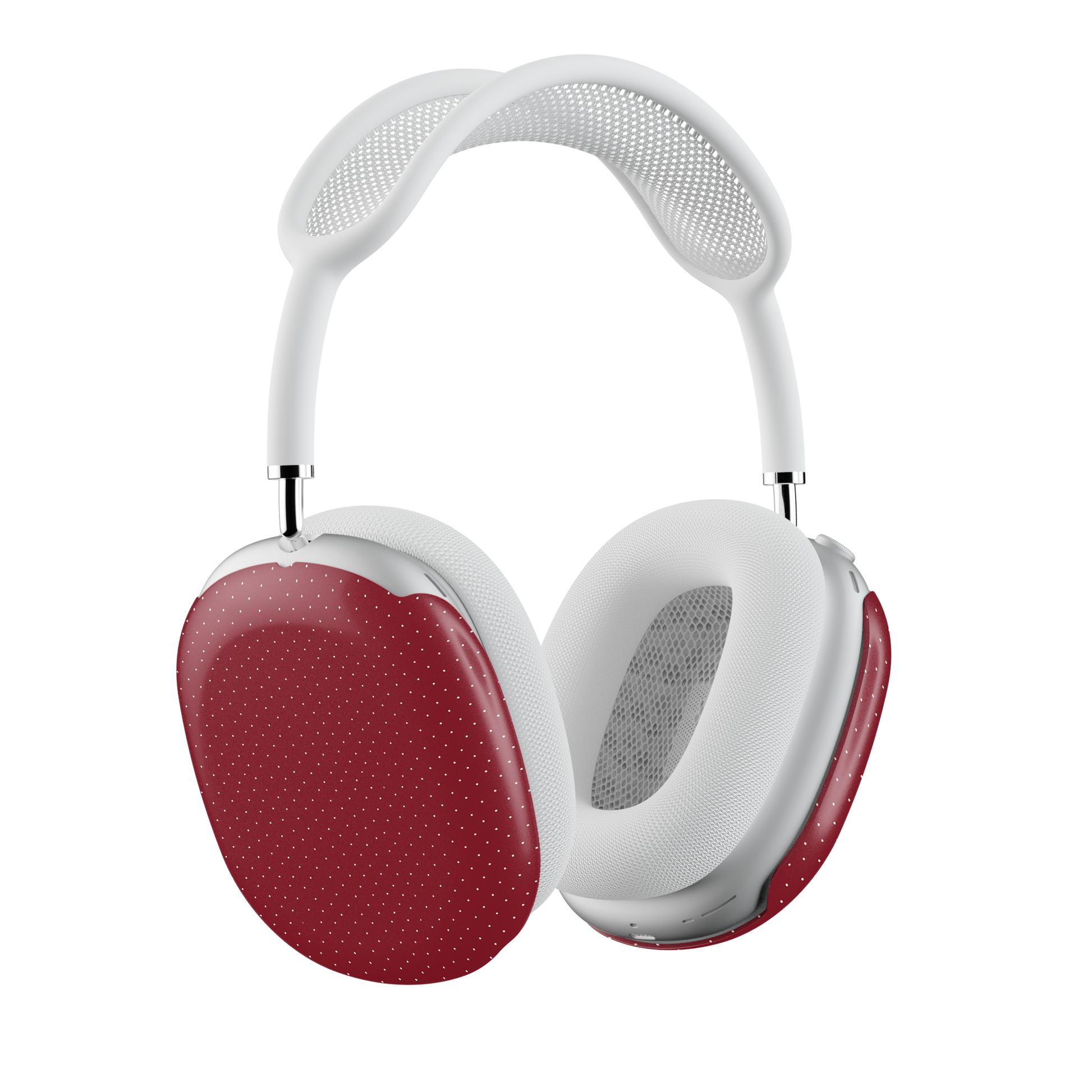 Burgundy Polka Dot AirPods Max Case – Wine Red Minimal Elegant Aesthetic - JGUS