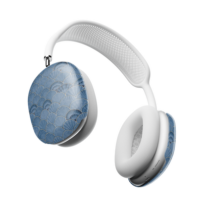 Blue Scallop AirPods Max Case – Coastal Luxury Mermaid Scale Gold Aesthetic - JGUS