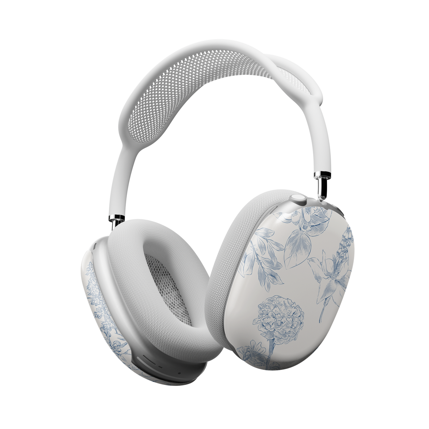 Blue Botanical AirPods Max Case – Chinoiserie Floral Porcelain Elegant Aesthetic - JGUS