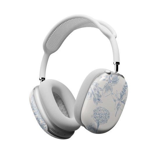 Blue Botanical AirPods Max Case – Chinoiserie Floral Porcelain Elegant Aesthetic - JGUS
