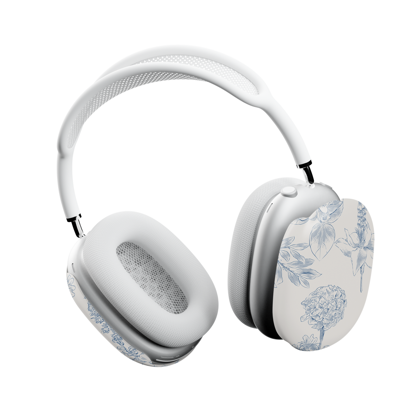 Blue Botanical AirPods Max Case – Chinoiserie Floral Porcelain Elegant Aesthetic - JGUS