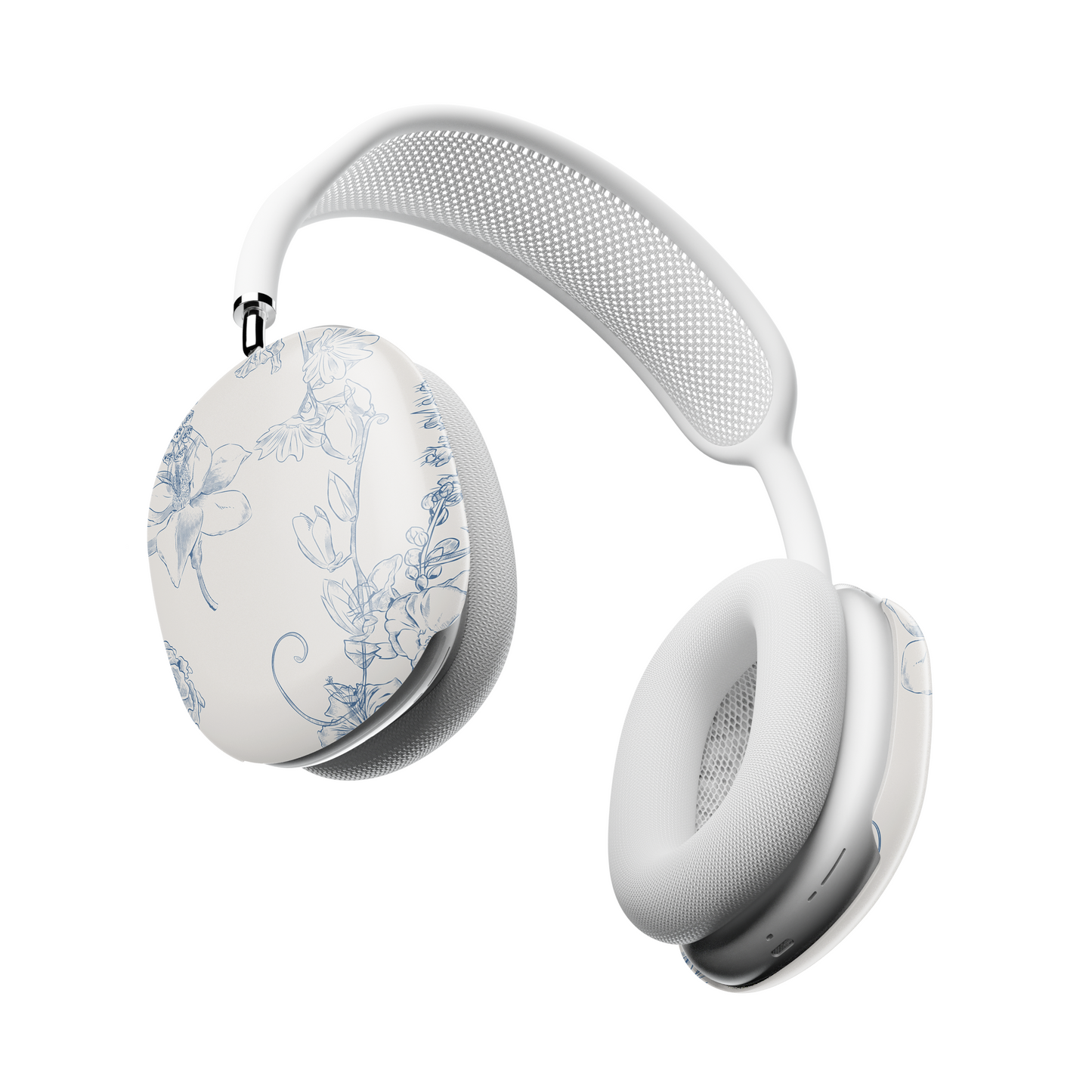 Blue Botanical AirPods Max Case – Chinoiserie Floral Porcelain Elegant Aesthetic - JGUS