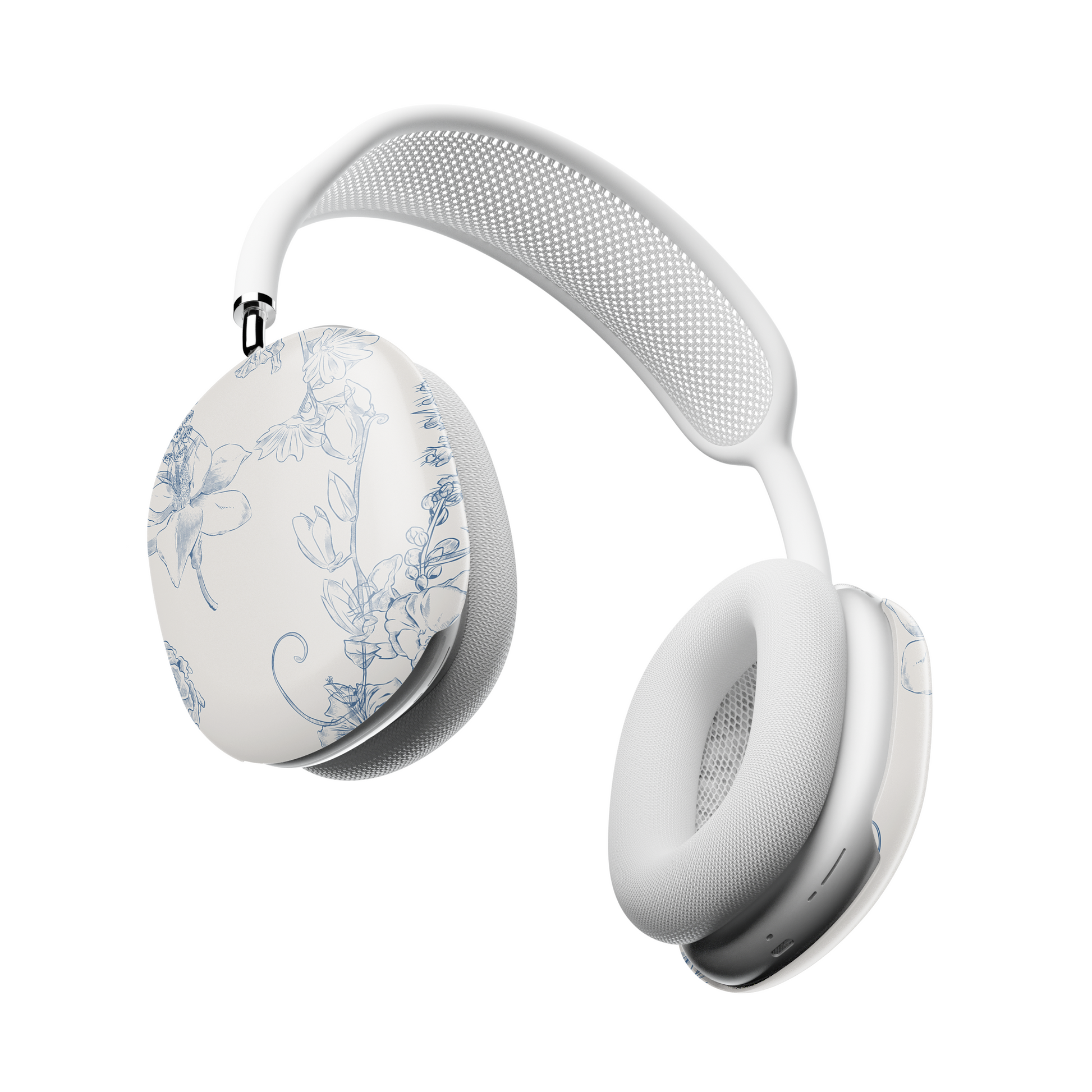 Blue Botanical AirPods Max Case – Chinoiserie Floral Porcelain Elegant Aesthetic - JGUS