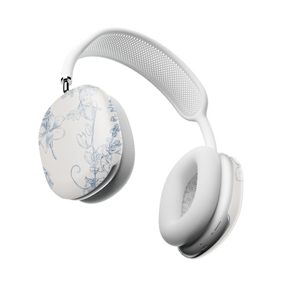 Blue Botanical AirPods Max Case – Chinoiserie Floral Porcelain Elegant Aesthetic - JGUS