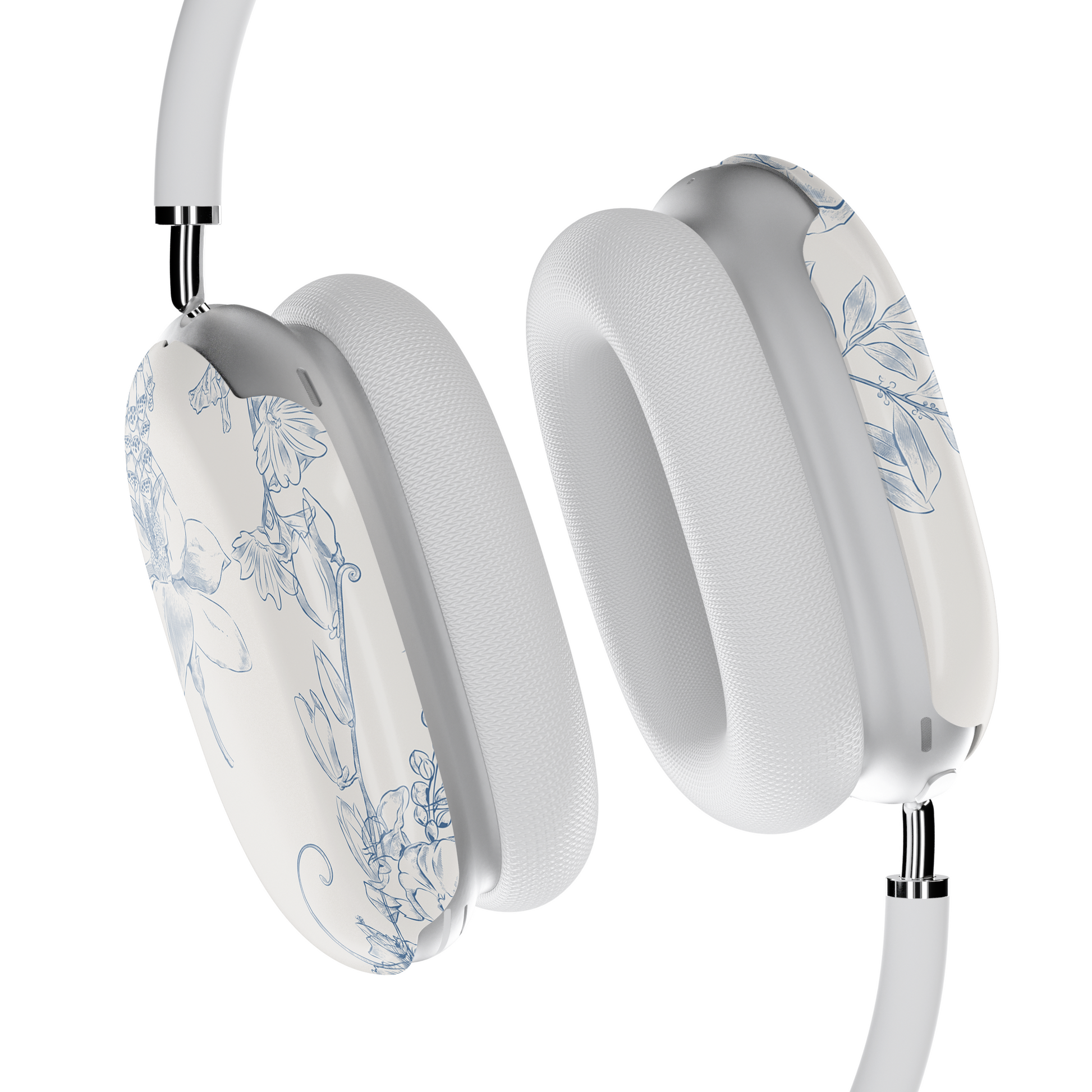 Blue Botanical AirPods Max Case – Chinoiserie Floral Porcelain Elegant Aesthetic - JGUS