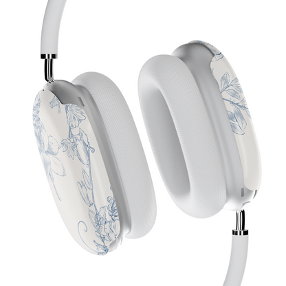 Blue Botanical AirPods Max Case – Chinoiserie Floral Porcelain Elegant Aesthetic - JGUS