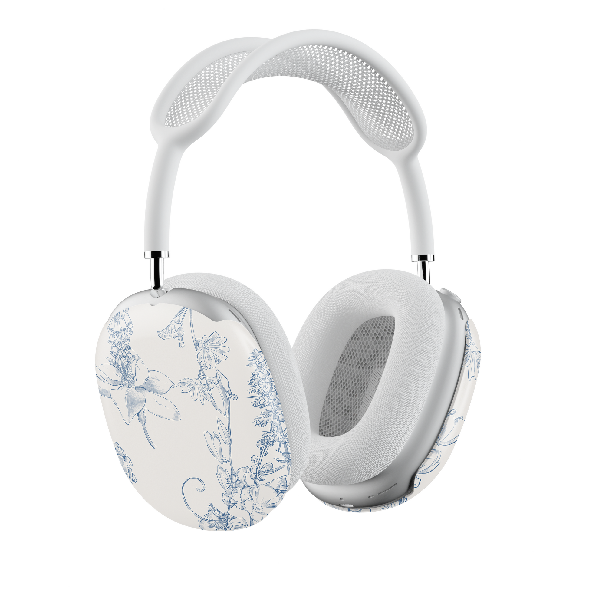 Blue Botanical AirPods Max Case – Chinoiserie Floral Porcelain Elegant Aesthetic - JGUS