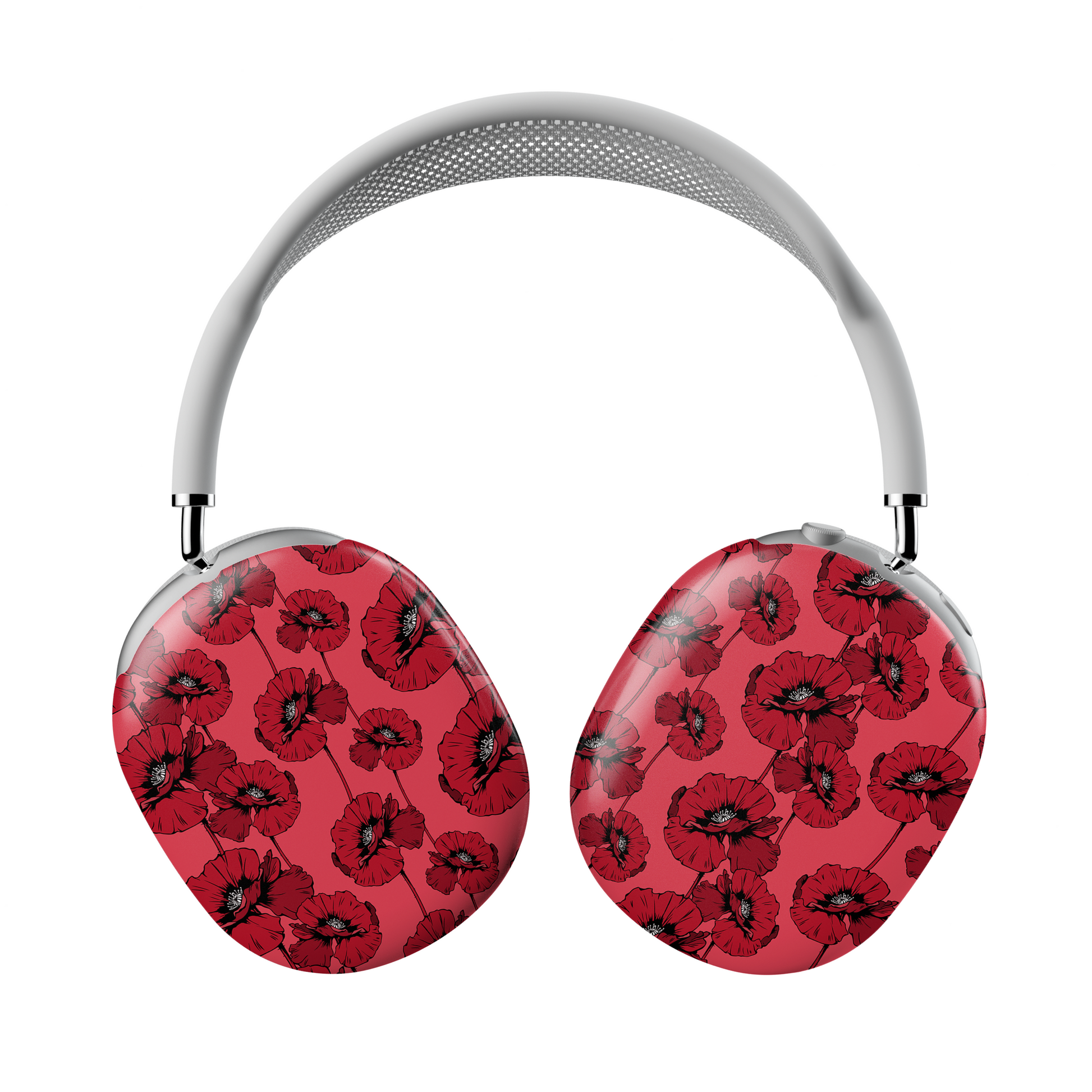 Red Poppy AirPods Max Case – Bold Floral Dark Feminine Statement Aesthetic - JGUS