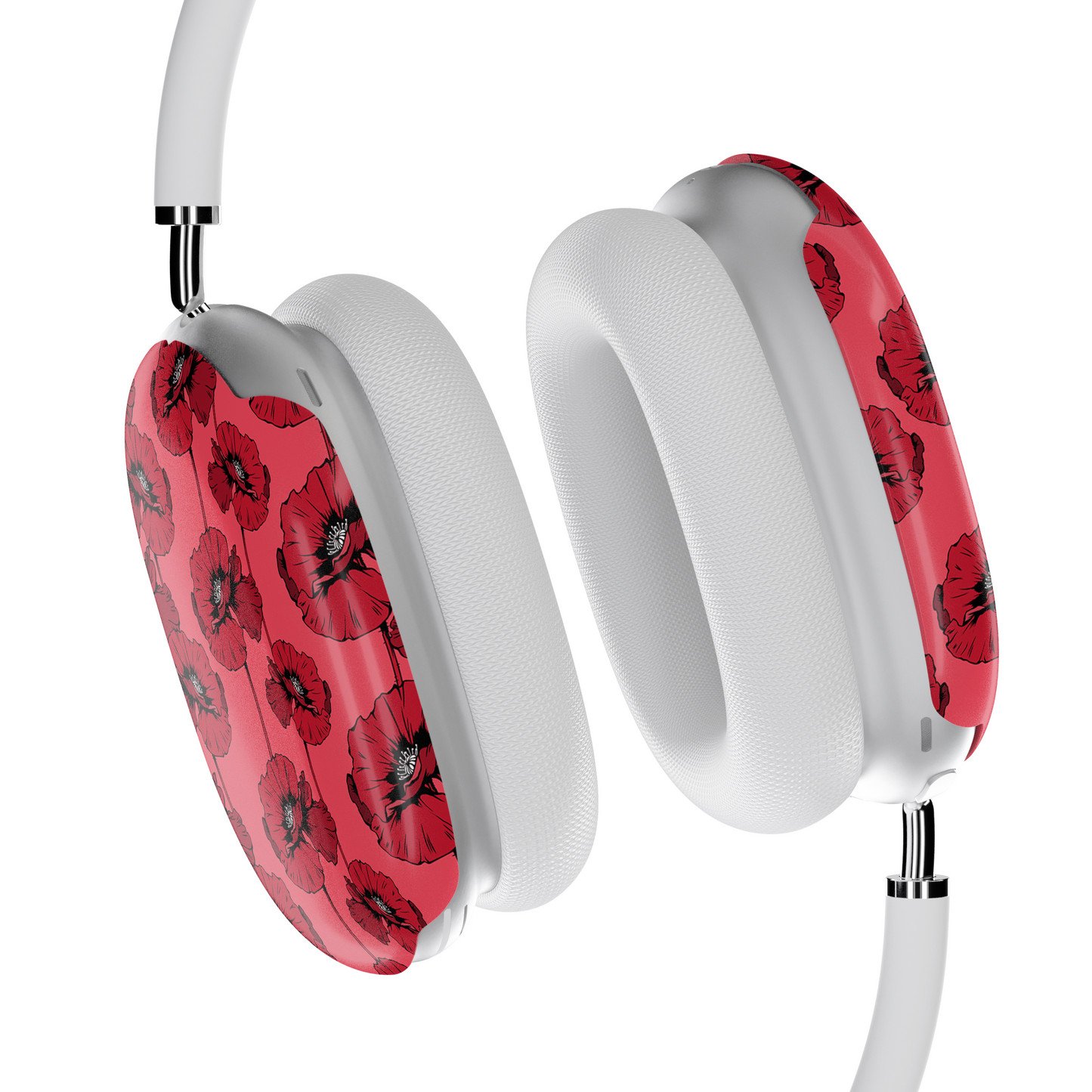 Red Poppy AirPods Max Case – Bold Floral Dark Feminine Statement Aesthetic - JGUS