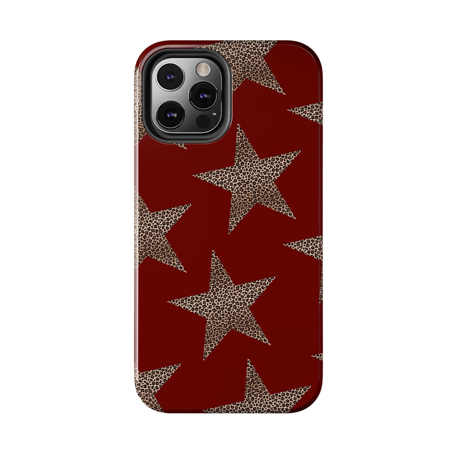 Leopard Star Luxe - Burgundy Edition | Aesthetic Coquette Phone Case for iPhone & Galaxy
