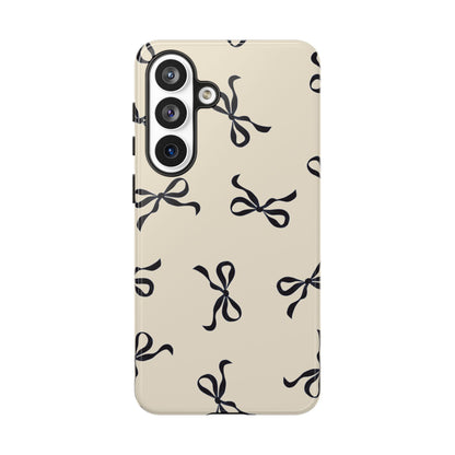 Beige and Black Bow Phone Case - JGUS