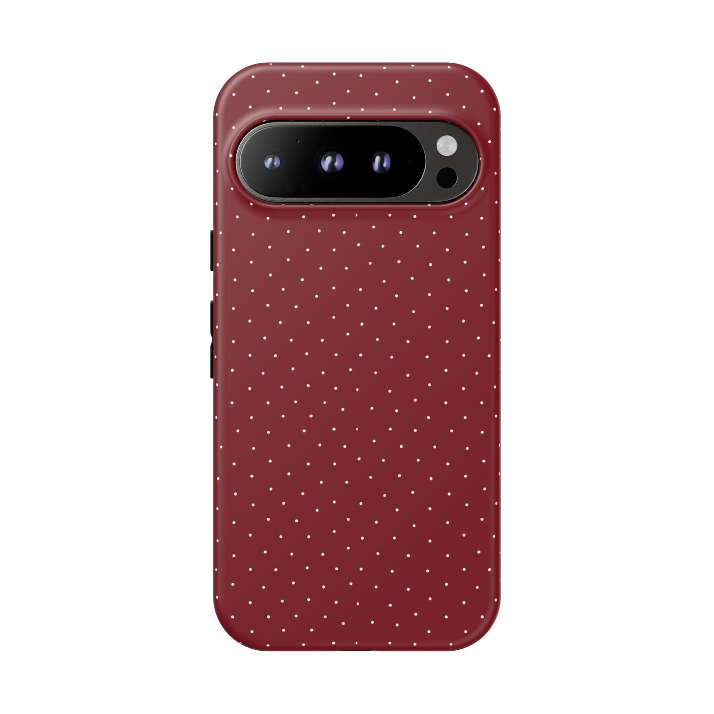 Burgundy  & White Dots Case - JGUS