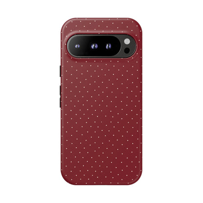 Burgundy  & White Dots Case - JGUS