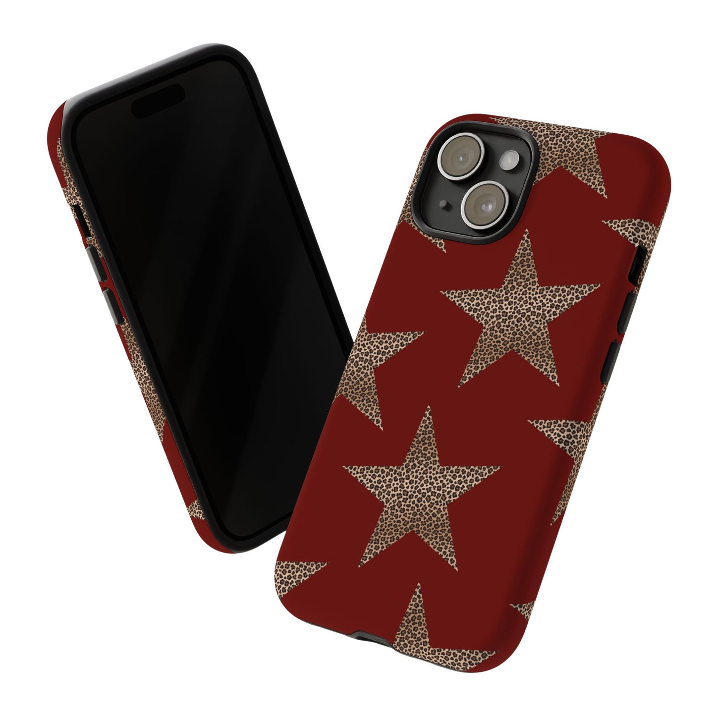 Leopard Star Luxe - Burgundy Edition | Aesthetic Coquette Phone Case for iPhone & Galaxy - JGUS
