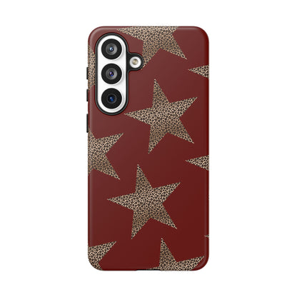 Leopard Star Luxe - Burgundy Edition | Aesthetic Coquette Phone Case for iPhone & Galaxy - JGUS