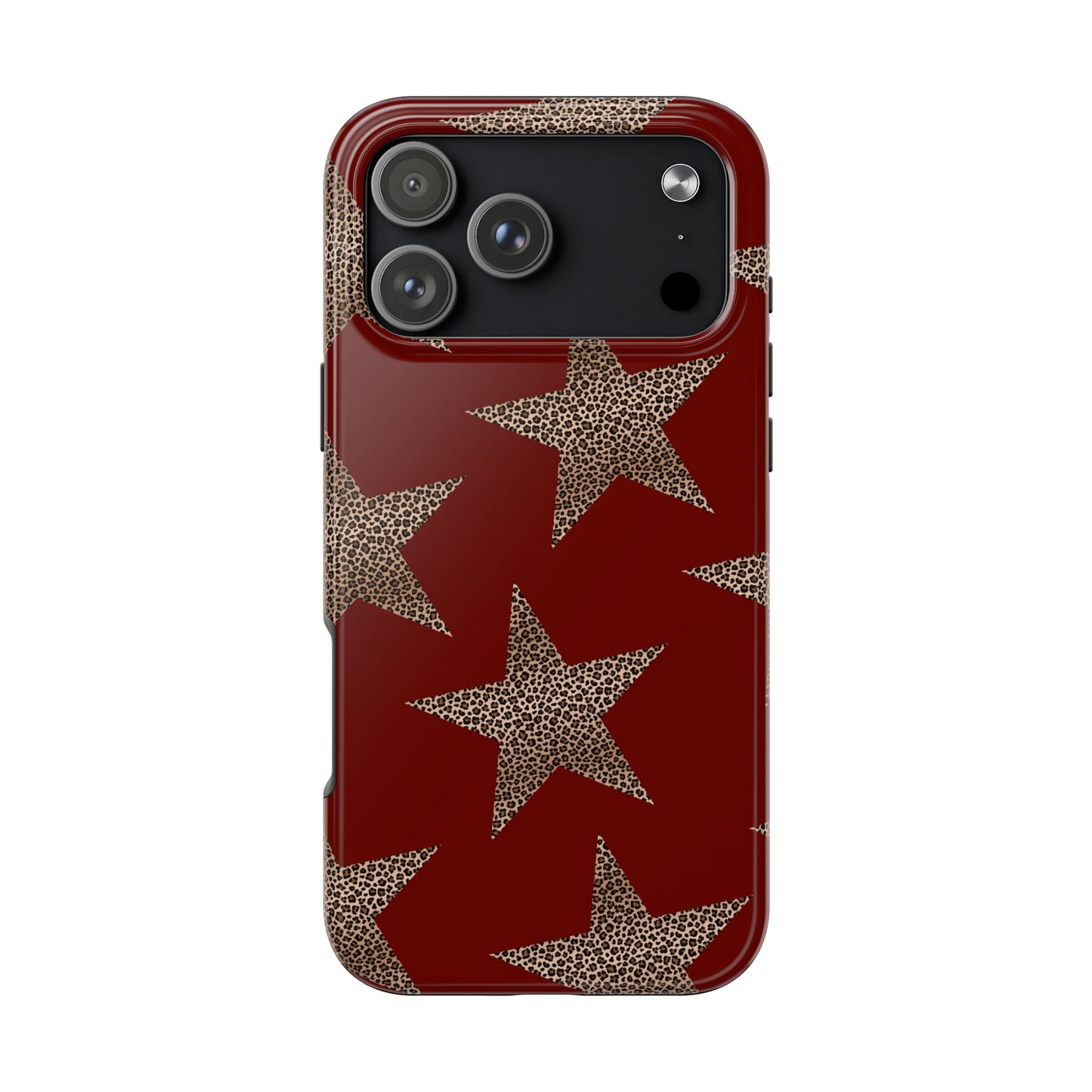 Leopard Star Luxe - Burgundy Edition | Aesthetic Coquette Phone Case for iPhone & Galaxy